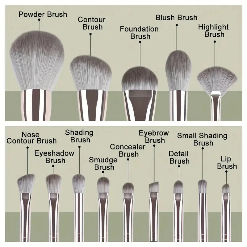 14PCS Premium Makeup Brushes Set Soft Fluffy Eye Shadow Foundation Women Cosmetic Brush Eyeshadow Blush Beauty Make Up Tools