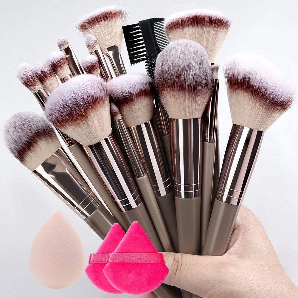 10-20Pcs Premium Makeup Brushes Set Super Soft detail Blush Highlighter Foundation Concealer Eyeshadow Brush Women Beauty Tool