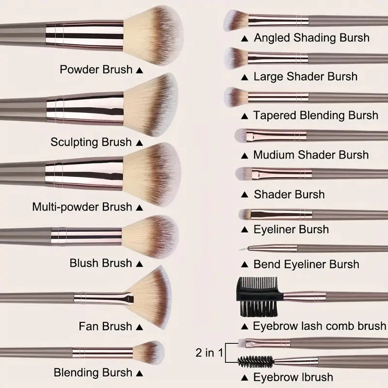 10-20Pcs Premium Makeup Brushes Set Super Soft detail Blush Highlighter Foundation Concealer Eyeshadow Brush Women Beauty Tool