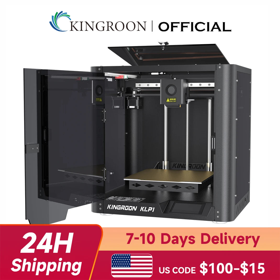 KINGROON KLP1 Fastest FDM 3D Printer Max 500mm/s Printing Speed CoreXY 3.5" Touch Screen Dual Gear Extruder 3dprinter