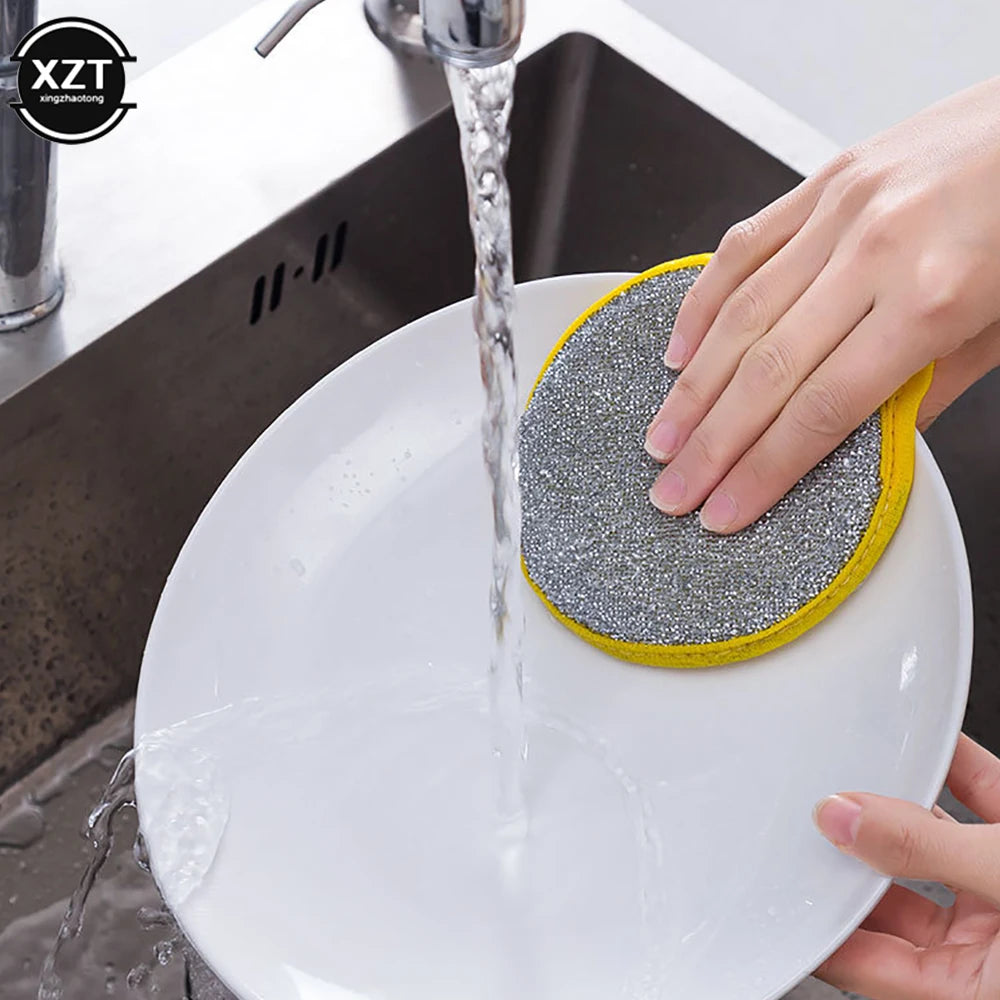 5Pcs Double Side Dishwashing Sponge Dish Washing Brush Pan Pot Dish Wash Sponges Brush Household Kitchen Cleaning Tools