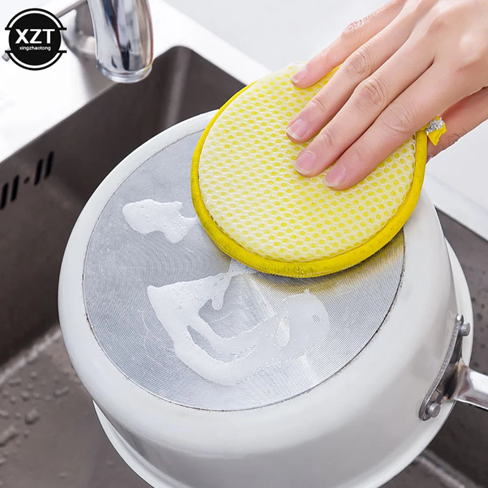 5Pcs Double Side Dishwashing Sponge Dish Washing Brush Pan Pot Dish Wash Sponges Brush Household Kitchen Cleaning Tools